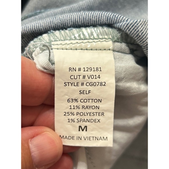 MEBON Denim Utility Jumpsuit Shorts Set Belted Zip Front Short Sleeve Women's M - Picture 7 of 12